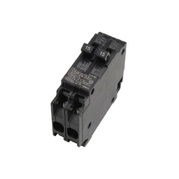 Connecticut Electric Circuit Breaker, QT Series, 15/15A, 2x1 Pole, 120V AC, 10kA VPKICBQ1515 - main